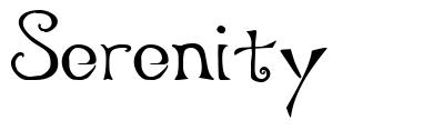 Serenity font
