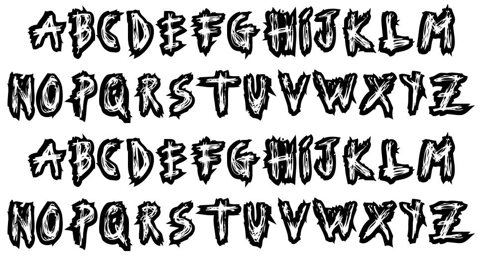 Serial Font carattere I campioni