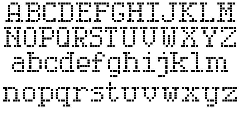 Serif LED Board-7 font specimens