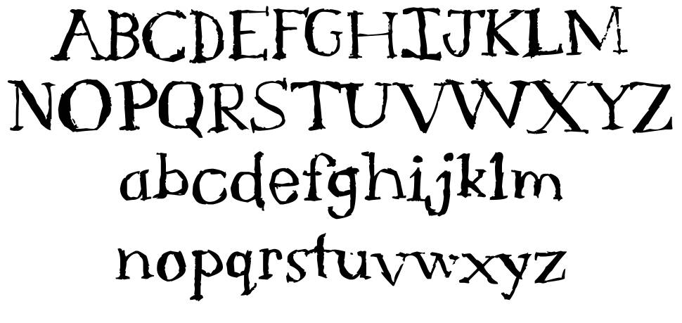 Serif Sketch fonte Espécimes