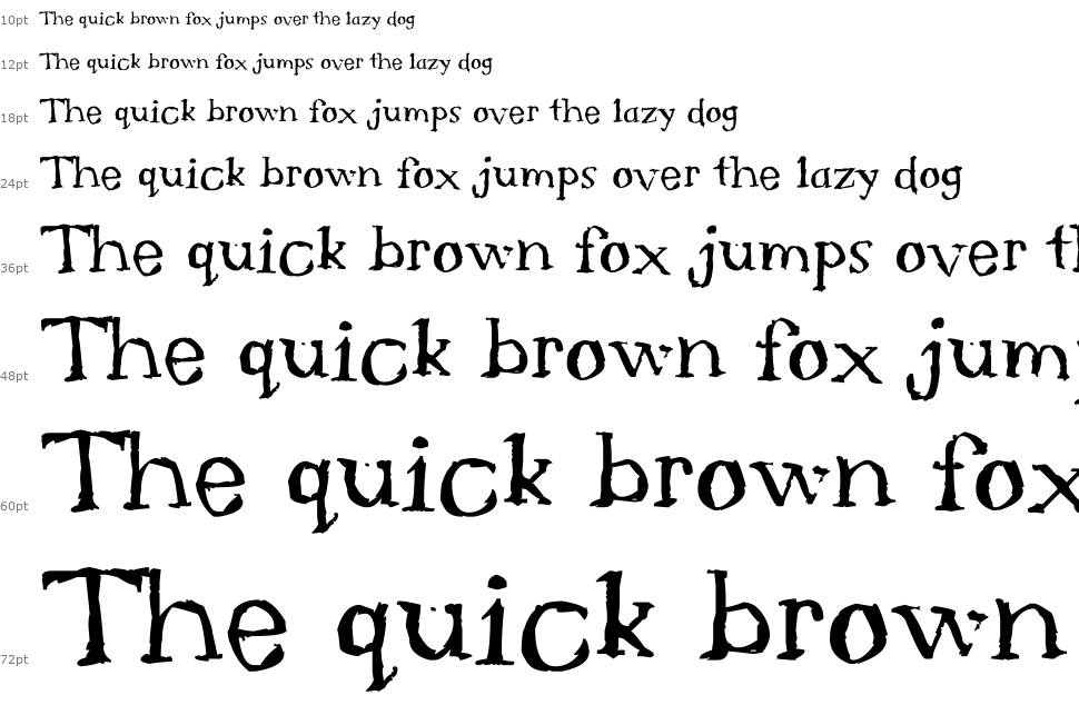Serif Sketch carattere Cascata