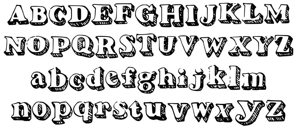 Serifadow czcionka Okazy