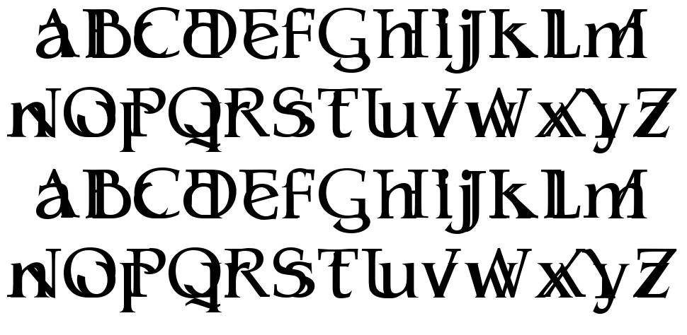 Serifsy písmo Exempláře