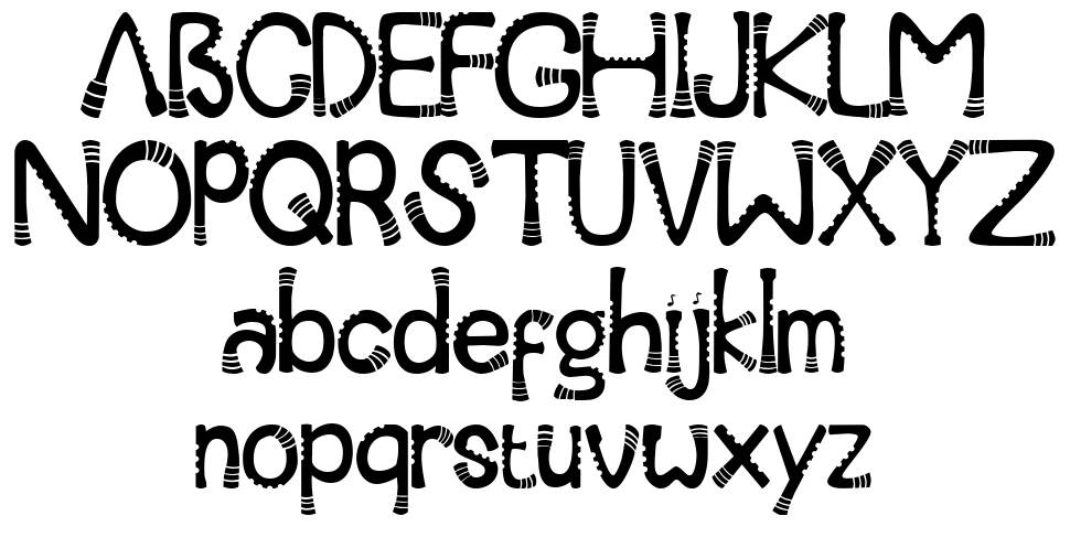 Serunaitype font specimens