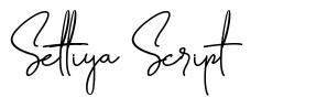 Settiya Script font