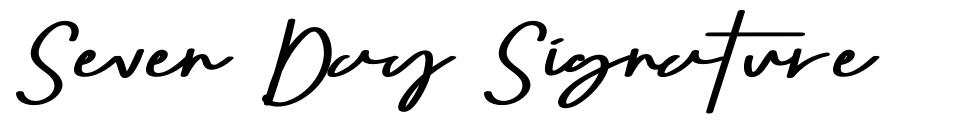 Seven Day Signature font