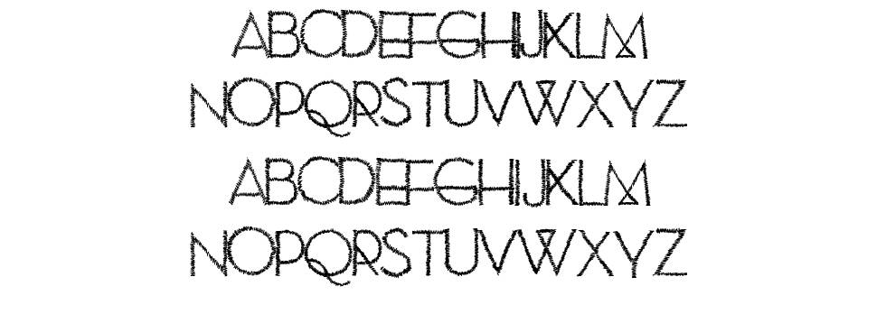 Sew Modern font specimens