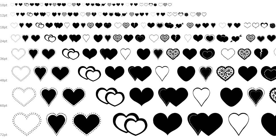 Sexy Love Hearts 2 font Waterfall