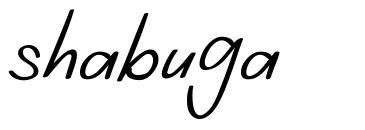 Shabuga font