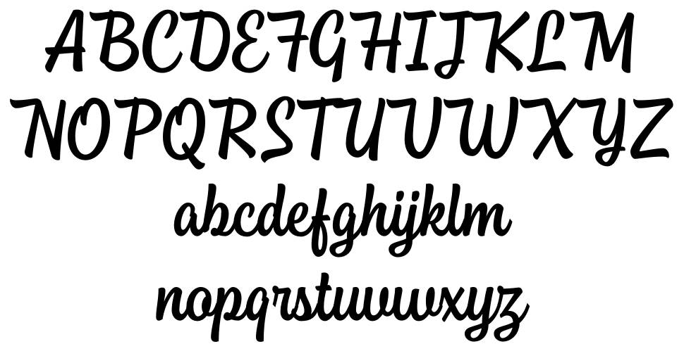 Shackie Handpainted font specimens