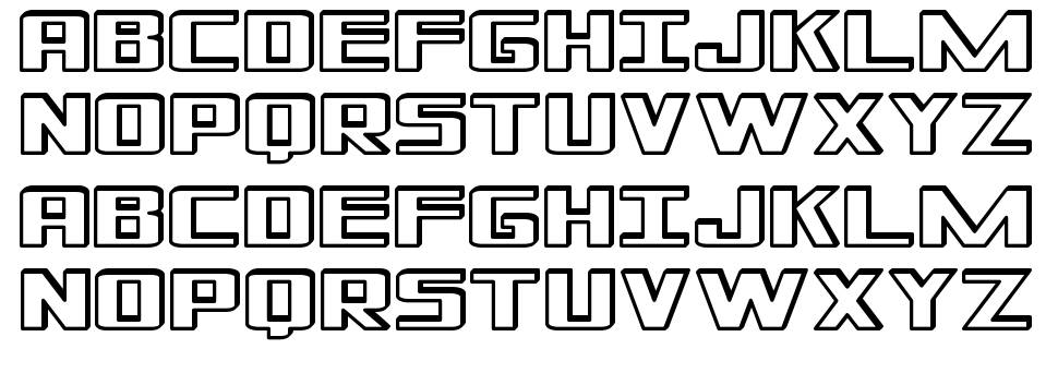 Shadded of South font specimens