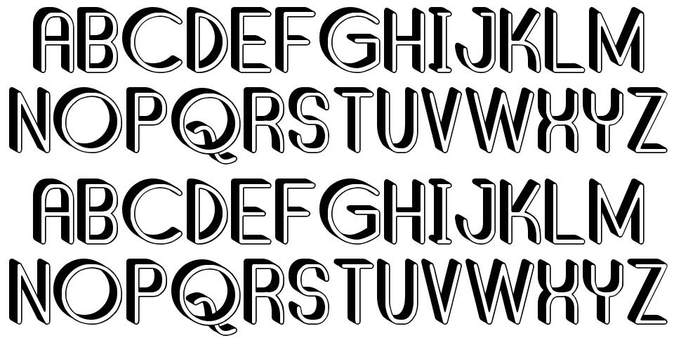 Shadded South font specimens