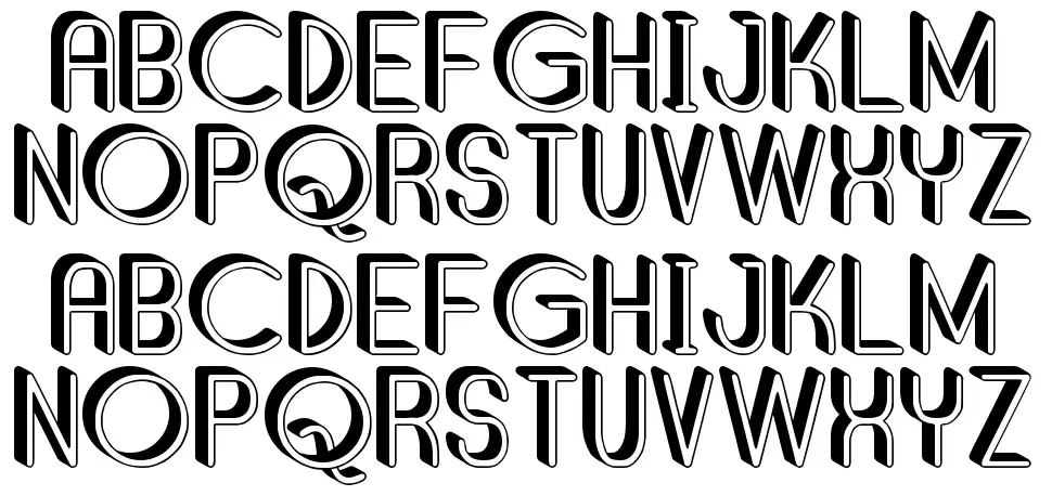 Shadded South font specimens