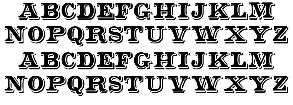 Shadowed Serif písmo Exempláře