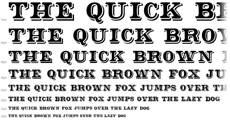 Shadowed Serif font Waterfall