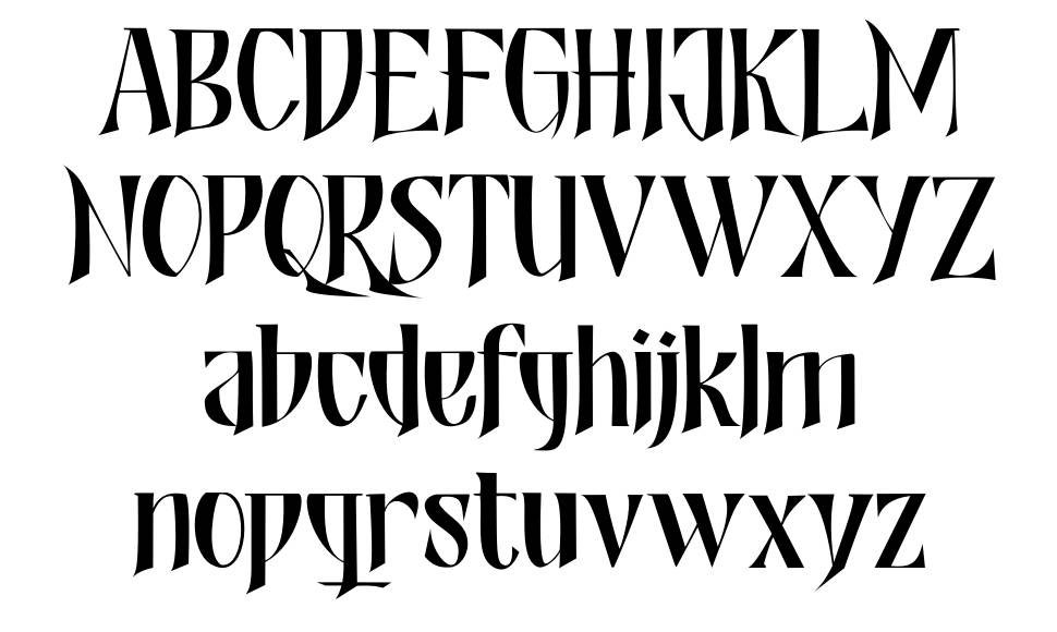 Shadowfield font specimens