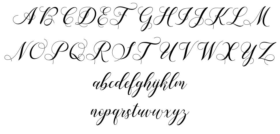 Shailena font specimens