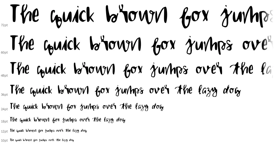 Shailetteringfont waterfall