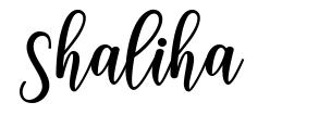 Shaliha 字形