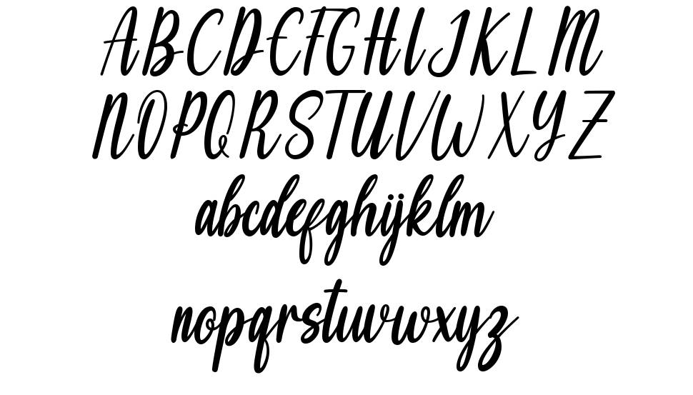 Shania font Örnekler