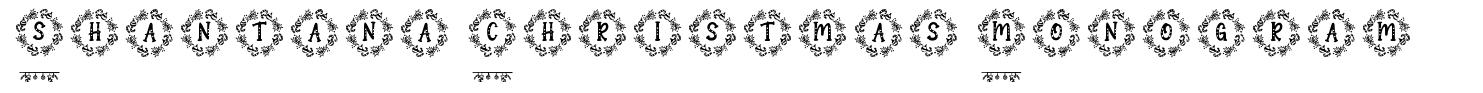 Shantana Christmas Monogram font