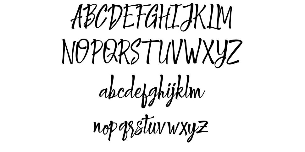 Shantika Script font Örnekler