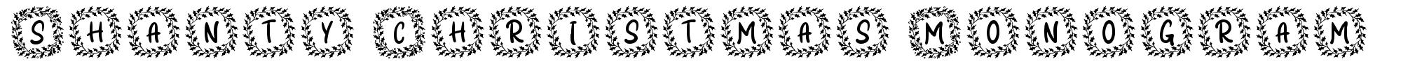 Shanty Christmas Monogram font