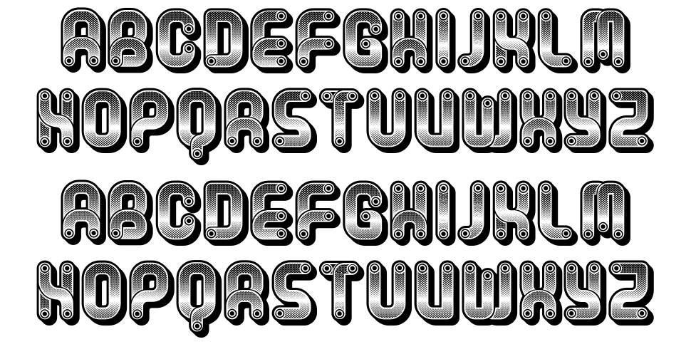 Shape font specimens