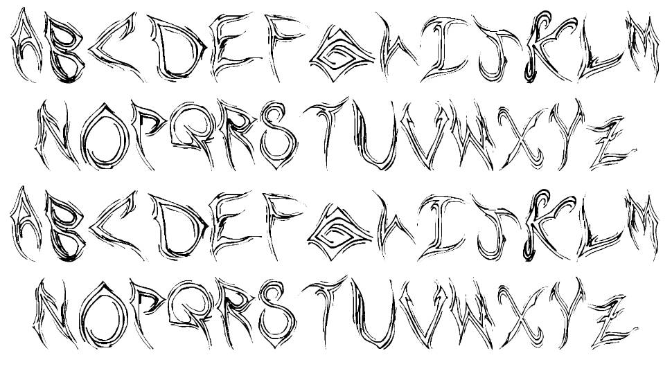 Shards font specimens