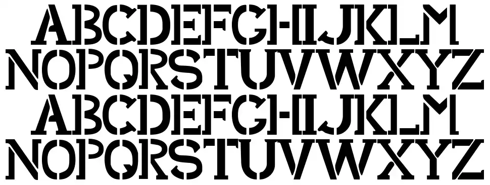 Shark Armyfont specimens