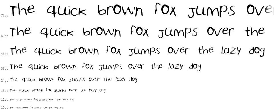 Sharon Handwritingfont waterfall