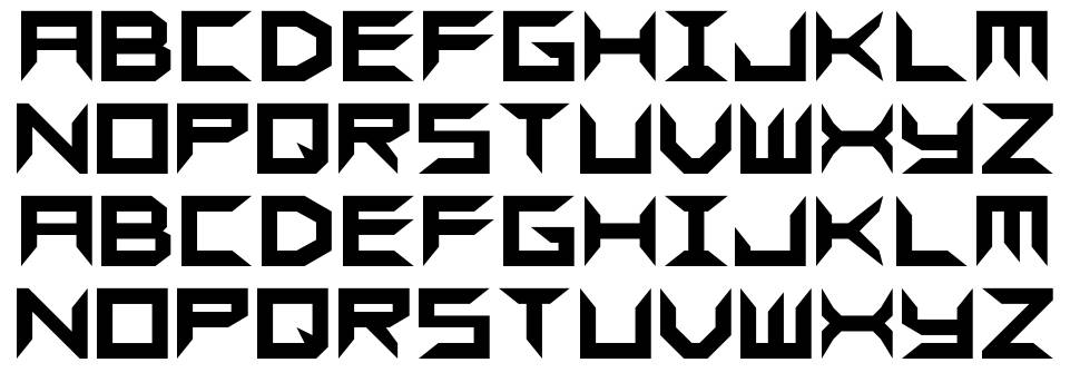 Sharps GF font specimens