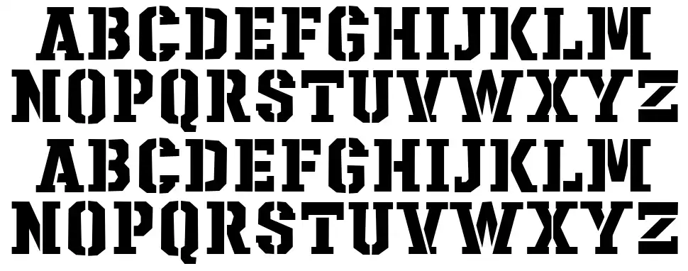 Sharpshooterfont specimens