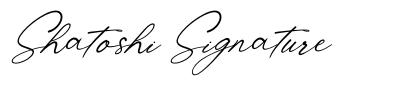 Shatoshi Signature font