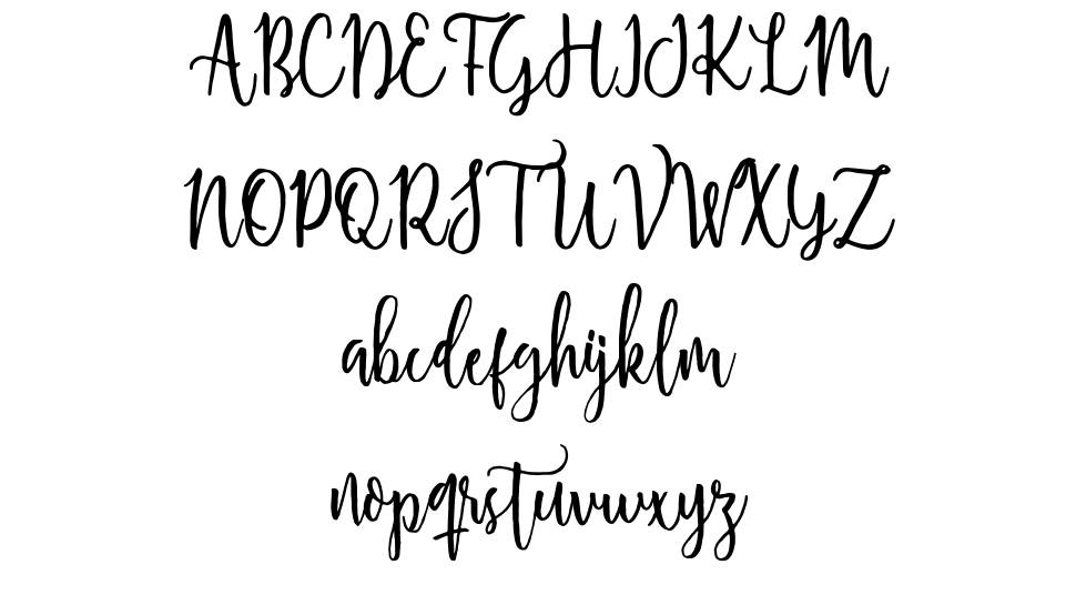 Shellahera Script font specimens
