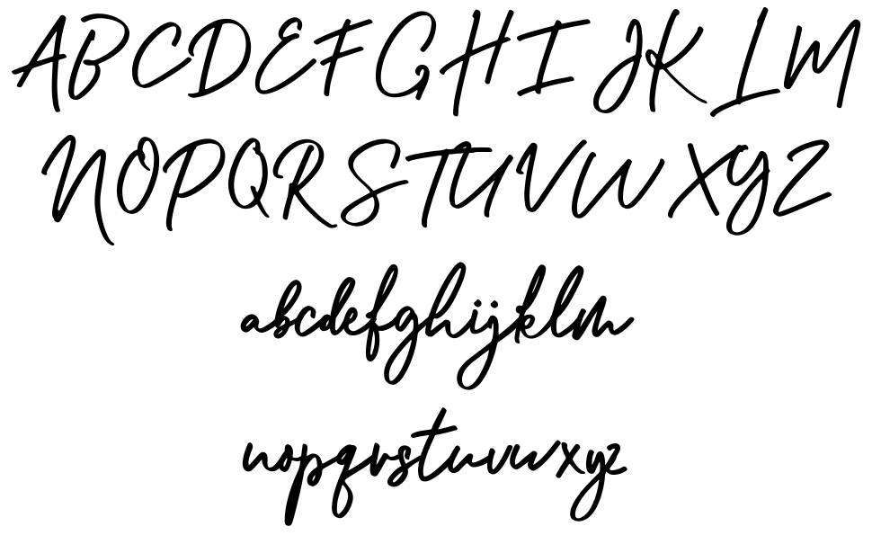 Shellia font Örnekler