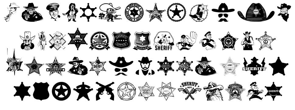 Sheriff písmo Exempláře
