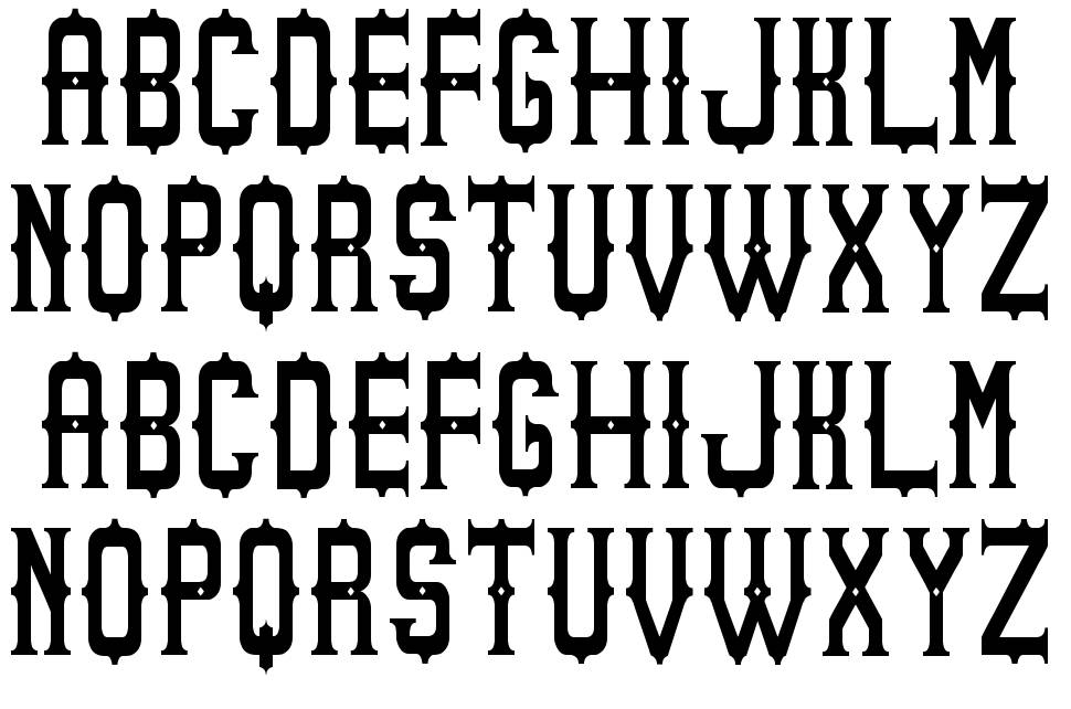 Sheriff of South St font specimens