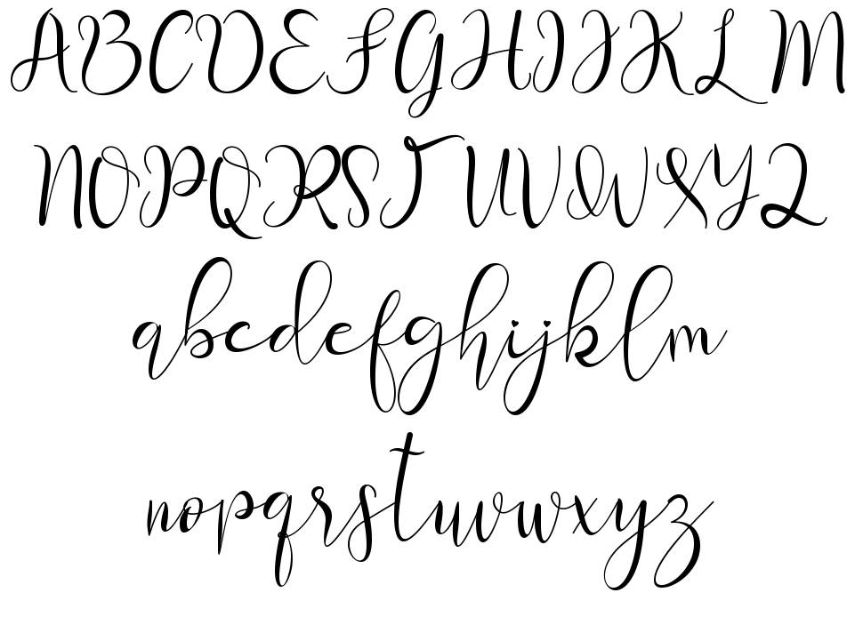 Sherllia font Örnekler