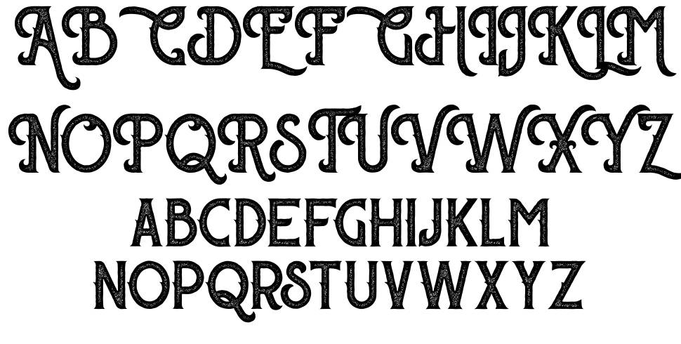 Sherlock Press font Örnekler