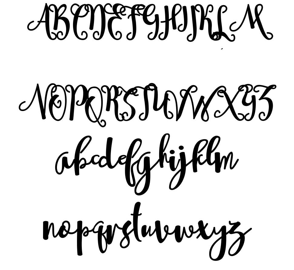Sheyna font specimens
