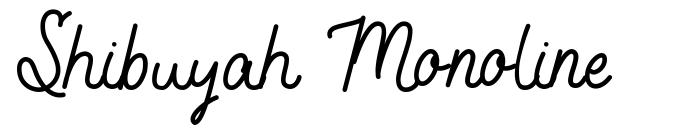 Shibuyah Monoline font