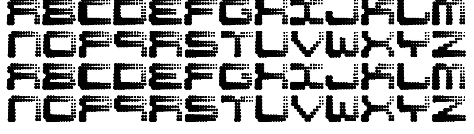 Shift font specimens