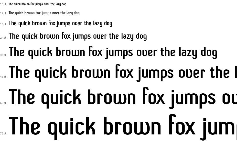 Shift Type Basic font Waterfall