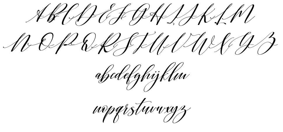 Shington font specimens