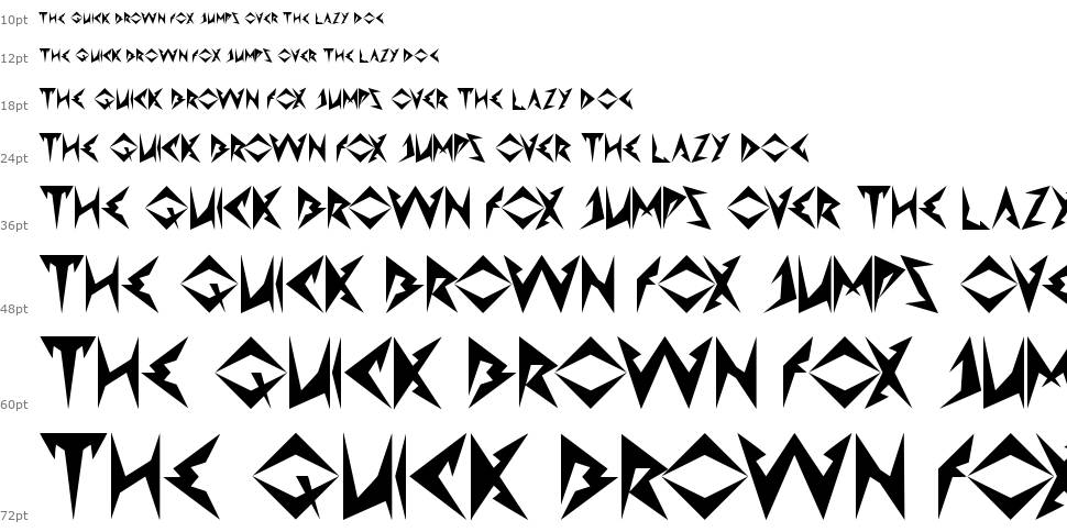 Shinobi Ninja font Şelale