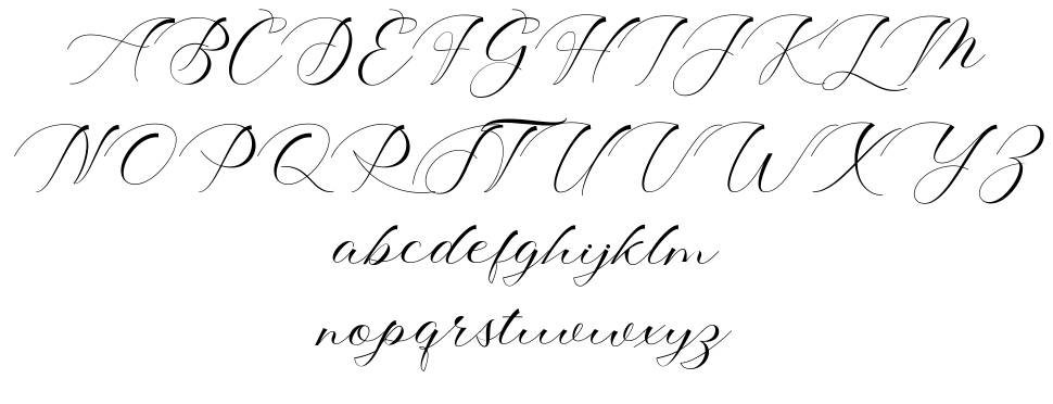 Shophia Script font specimens