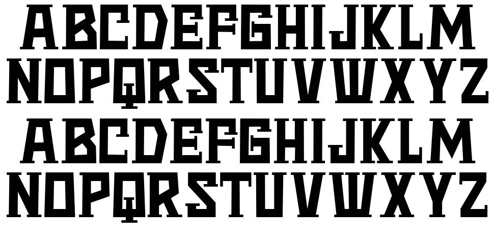 Shortcut font specimens