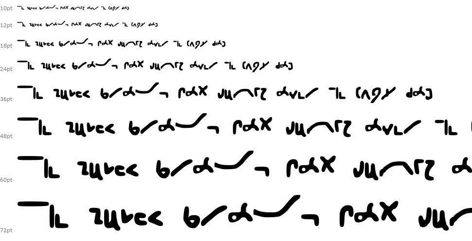 Shorthand fonte Cascata