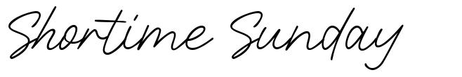 Shortime Sunday font